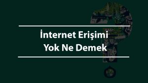 İnternet Erişimi Yok Ne Demek